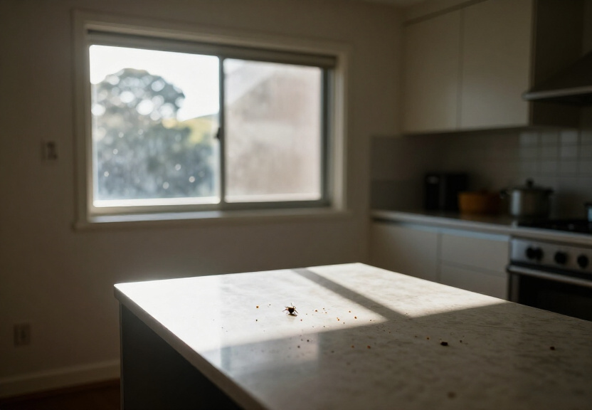 Bed bugs in a Miranda apartment wall cavity before treatment